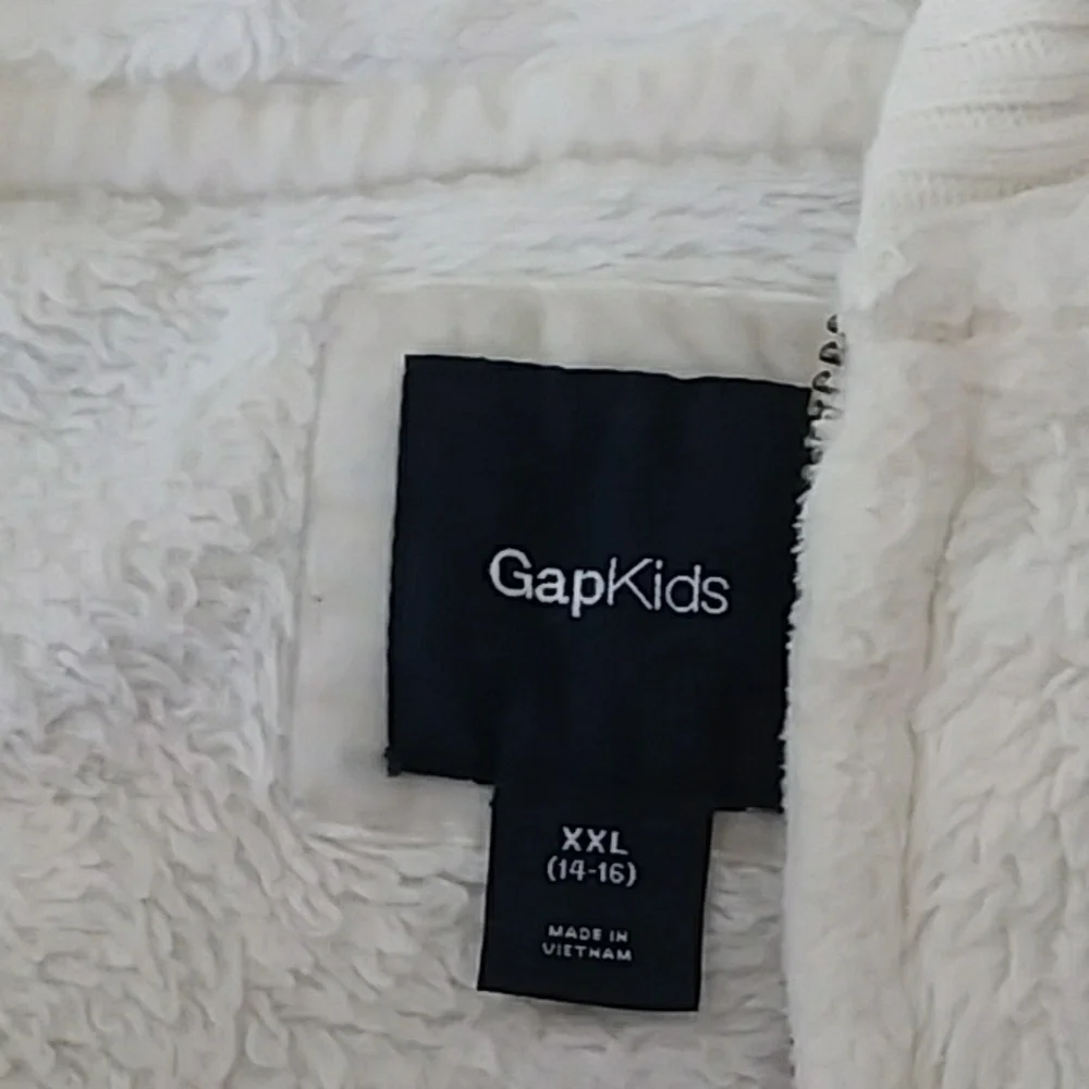 Gap Kids size XXL 14-16 cream hooded sweatshirt